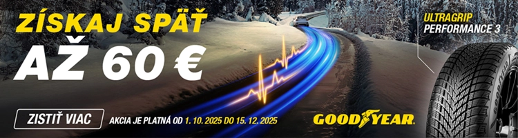 Banner Goodyear 2025 - Akce cashback Utragrip performance 3 - Chmela pneuservis