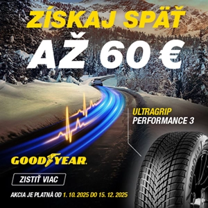 Banner Goodyear 2025 - Akce cashback Utragrip performance 3 - Chmela pneuservis